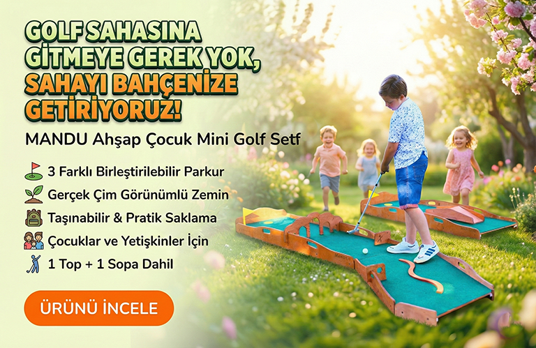 MANDU Ahşap Çocuk Mini Golf Seti