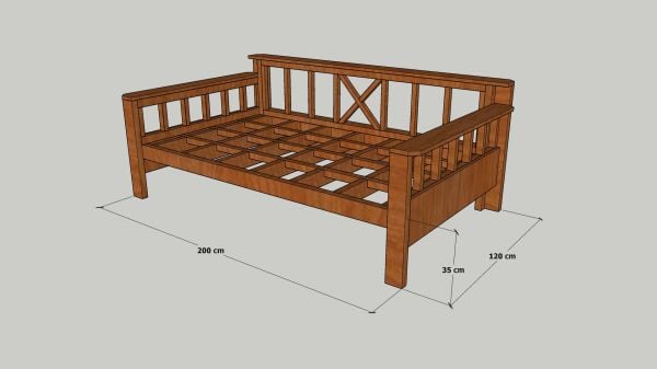“MANDU” Ahşap Bahçe Sediri (Bahçe yatağı)