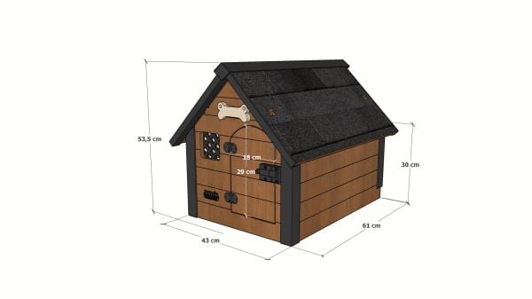 Isı yalıtımlı ahşap köpek kulübesi ''SMALL''