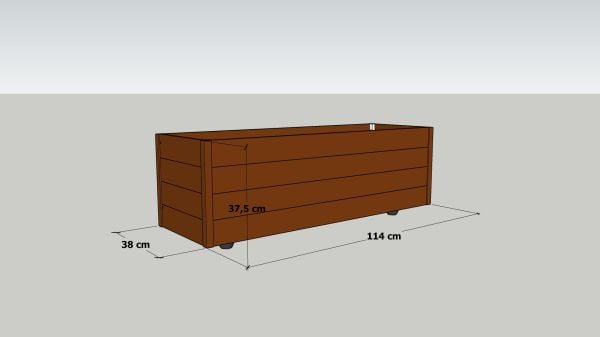 “MANDU” 114x38 Dekoratif Ahşap Saksı