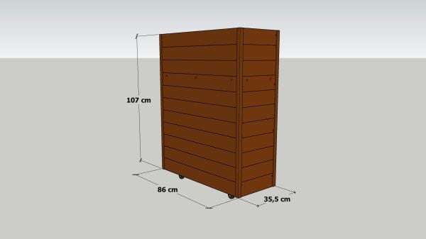 “MANDU” Maxi Boy Dekoratif Ahşap Saksı