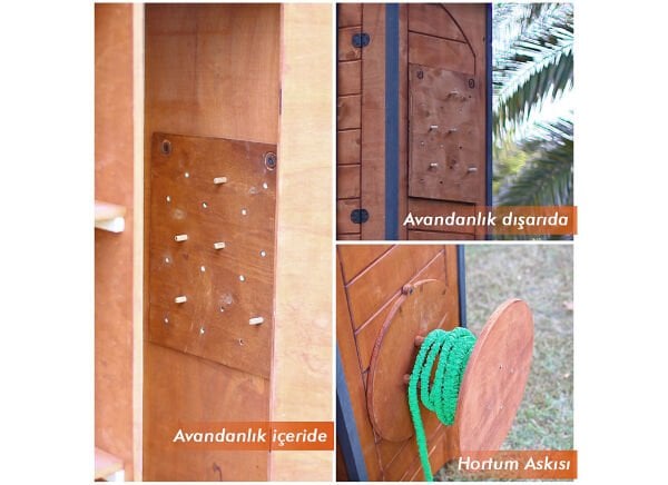 Ahşap Çok Amaçlı Bahçe Depolama Dolabı