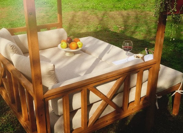 “MANDU” Exclusive Ahşap Bahçe Yatağı (daybed)