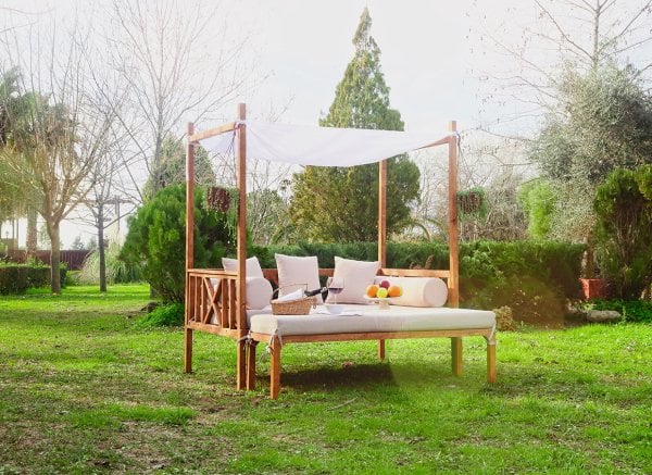“MANDU” Exclusive Ahşap Bahçe Yatağı (daybed)