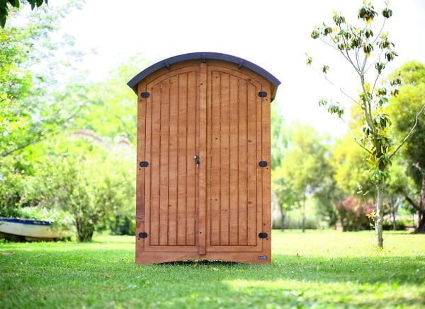 Wooden Garden Storage Cabinet (Radius Roof)