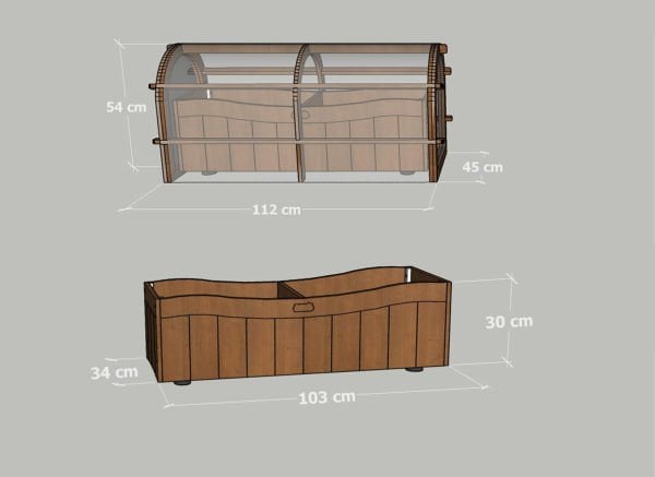 Wood Greenhouse Pots