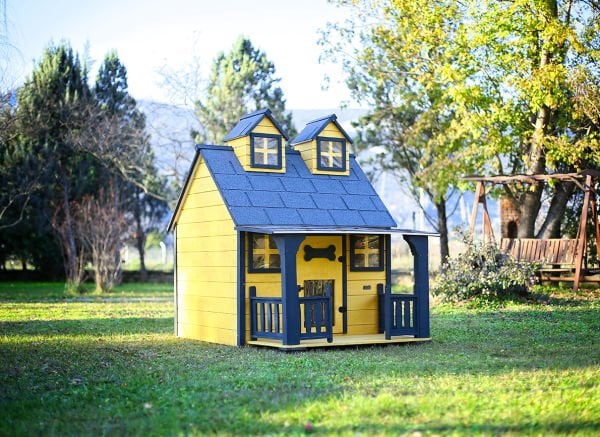 Ultra-Luxury Wooden dog hut (home) Gold Edition