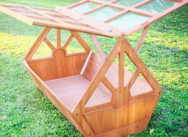 MANDU Ahşap tribox sera saksı (Büyük)