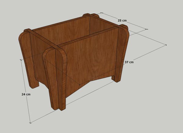 “MANDU” Ahşap Balkon Saksı (çiçeklik)