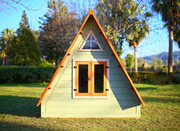 MANDU Ahşap Üçgen Çocuk Oyun Evi ( Aframe Playhouse)