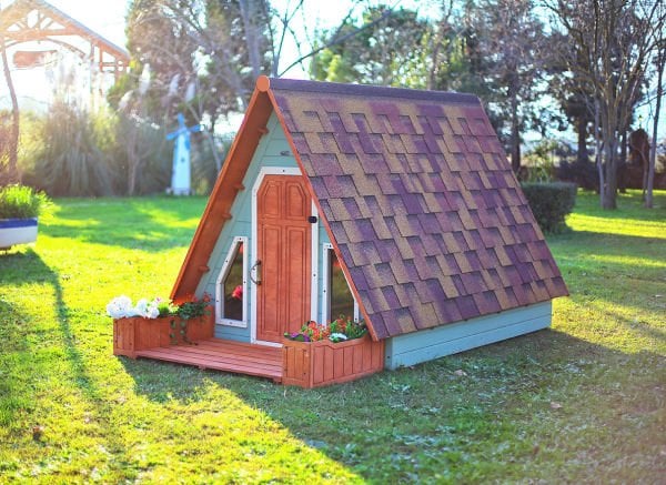 MANDU Ahşap Üçgen Çocuk Oyun Evi ( Aframe Playhouse)