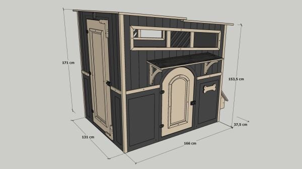 MANDU Private Ahşap  Köpek Kulübesi