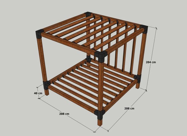 MANDU Ahşap Loca (Dış Mekân Yatak)