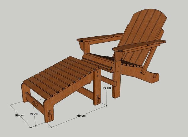Mandu Adirondack Ayak Uzatma Standı