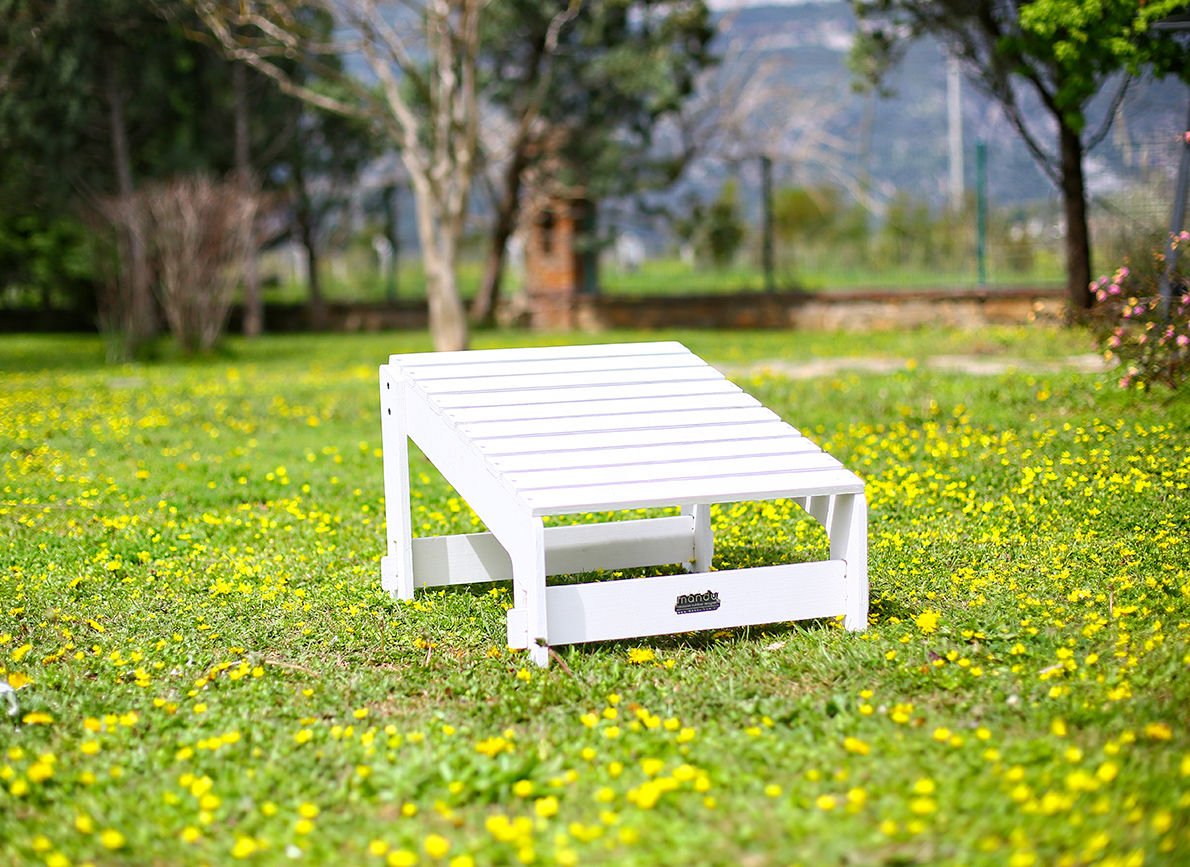 Mandu Adirondack Ayak Uzatma Standı BEYAZ