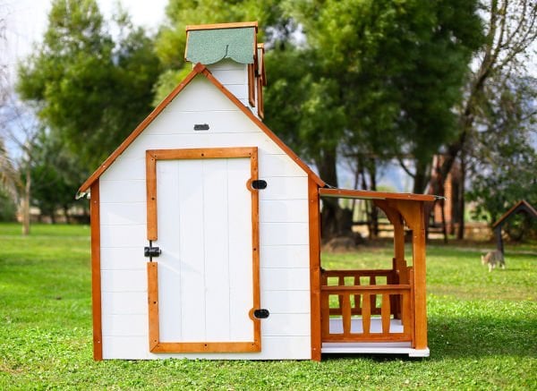 Mandu Isıtıcılı Ultra Lüks Ahşap Köpek Kulübesi (evi)