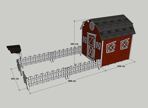 MANDU Ahşap Çiftlik Oyun Evi (Farmhouse)