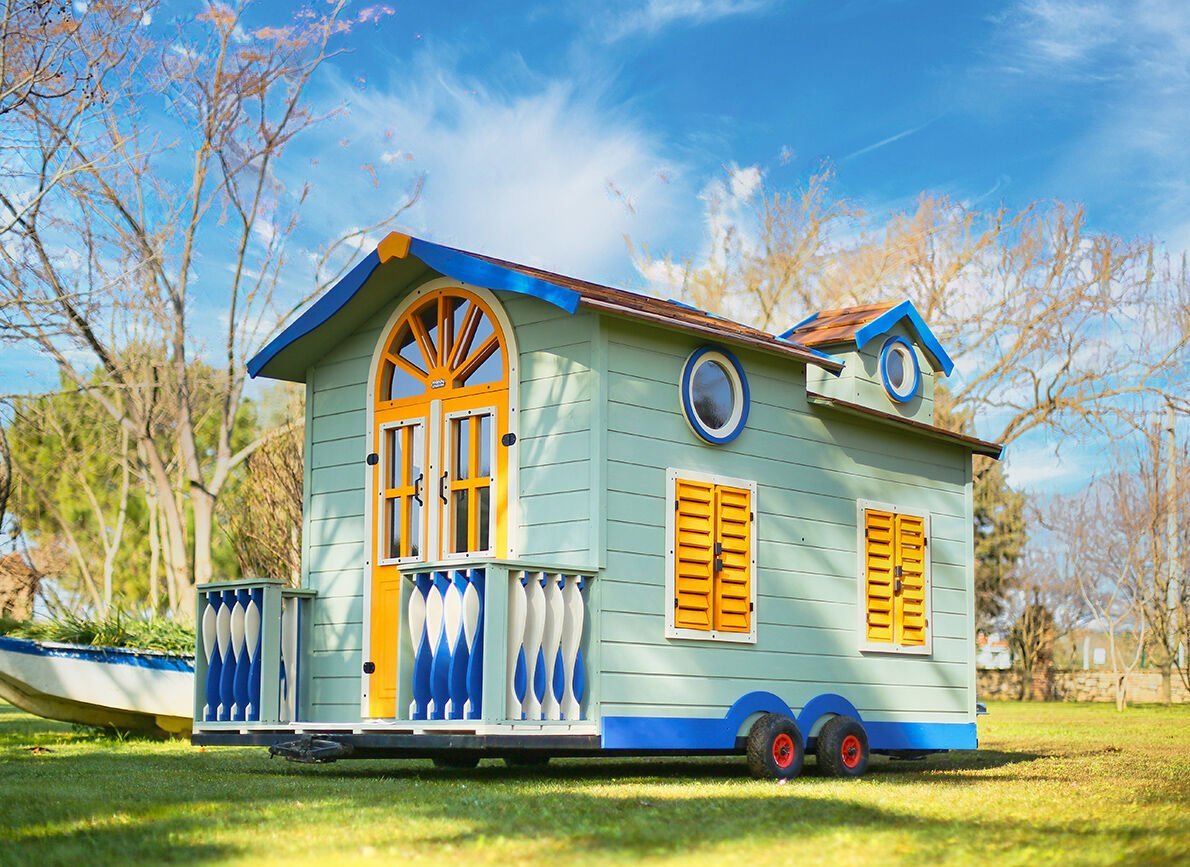 MANDU Ahşap Çocuk Tinyhouse Oyun Evi     ...( Nakliye hariç )