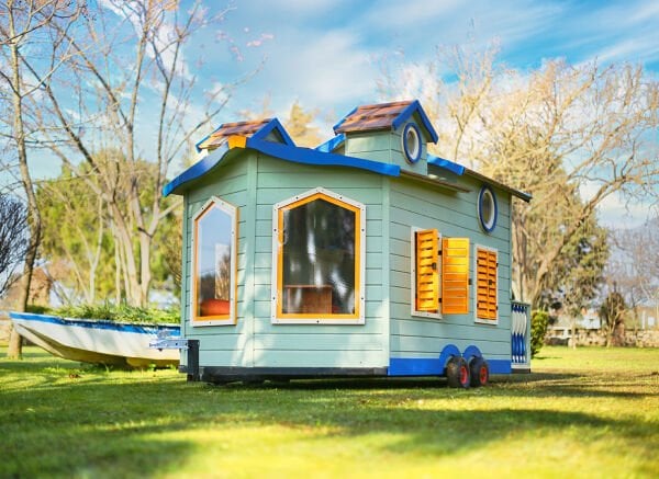 MANDU Ahşap Çocuk Tinyhouse Oyun Evi     ...( Nakliye hariç )