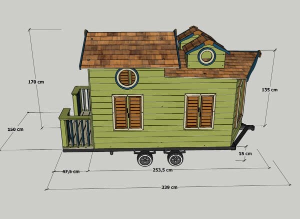 MANDU Ahşap Çocuk Tinyhouse Oyun Evi     ...( Nakliye hariç )