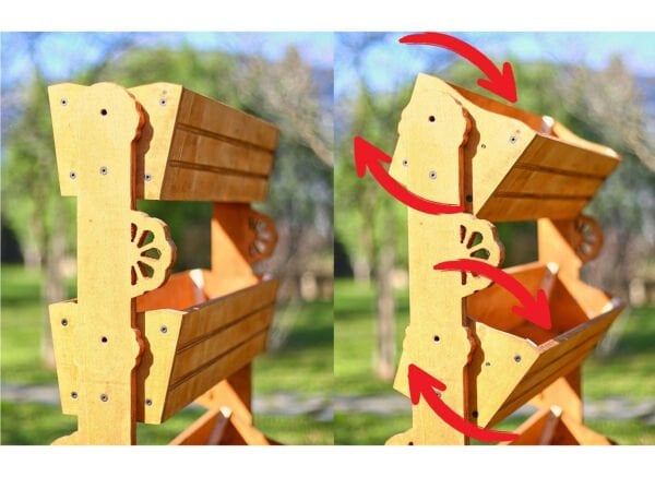 MANDU Ahşap Çok Katlı Saksı Standı (Çiçeklik Standı)