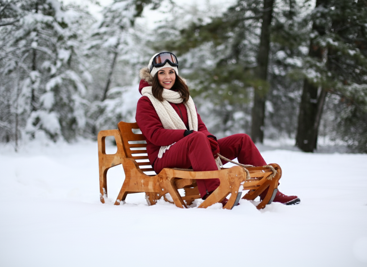 MANDU Ahşap Kar Kızağı