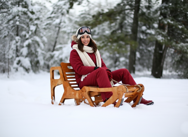 MANDU Ahşap Kar Kızağı