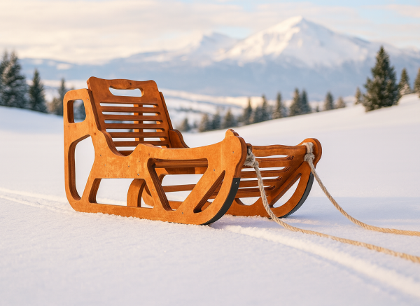 MANDU Ahşap Kar Kızağı