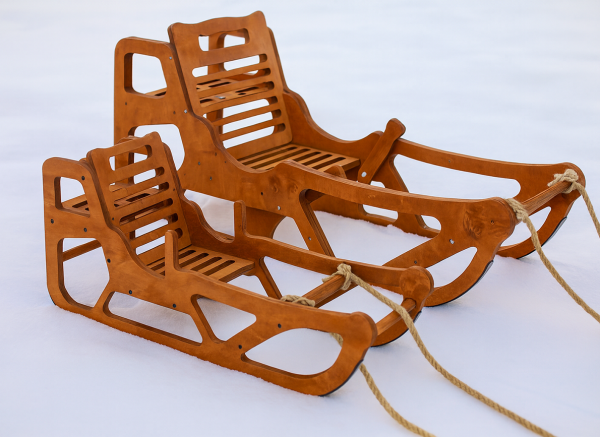 MANDU Ahşap Kar Kızağı