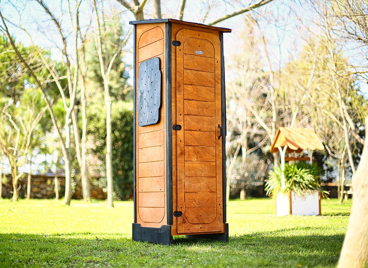 MANDU Ahşap Slim Depolama Dolabı (Dar Alanlar İçin)