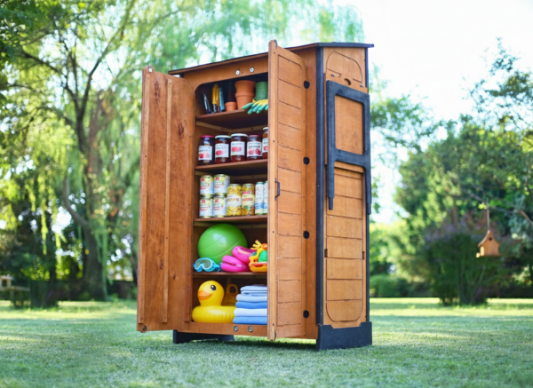 “MANDU” Ahşap Slim Maxi Depolama Dolabı