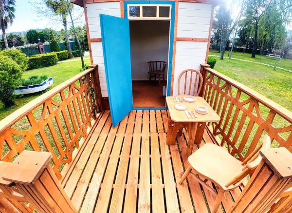 MANDU Ahşap Yerden Yüksek Ağaç Oyun Evi