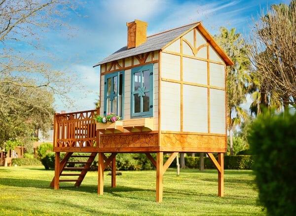 MANDU Ahşap Yerden Yüksek Ağaç Oyun Evi