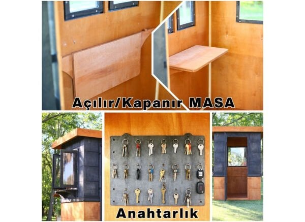 MANDU Ahşap Güvenlik Kulübesi (Güvenlik Kabini)