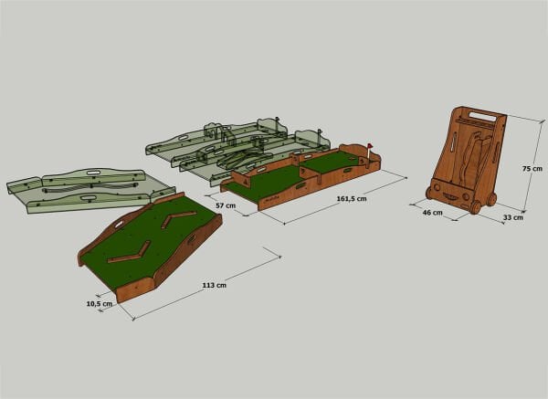 MANDU Ahşap Çocuk Mini Golf Seti