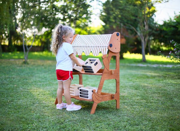MANDU Ahşap Çocuk Manav Tezgâhı