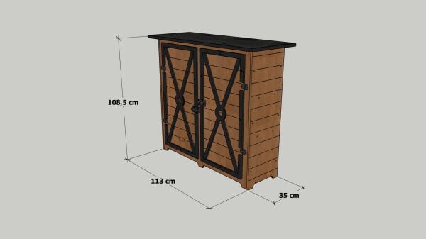 Ahşap Bahçe Depolama Dolabı (küçük) OUTLET