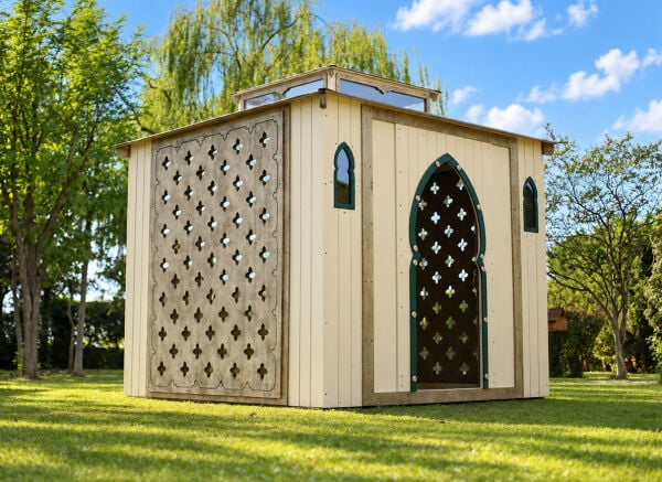 MANDU Ahşap Mescit 5 Kişilik – Prefabrik Küçük Cami, Bahçe ve Tesis İçin Namaz Odası