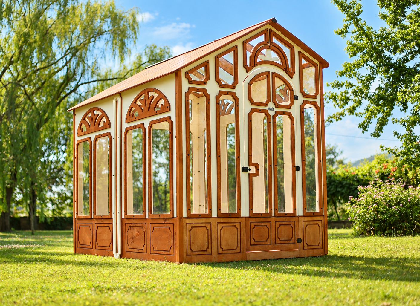 MANDU Ahşap Kış Bahçesi ve Bahçe Serası – Hazır Cam Hobi Evi