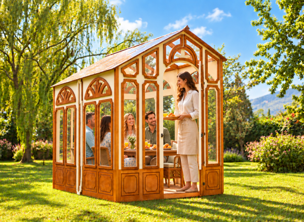 MANDU Ahşap Kış Bahçesi ve Bahçe Serası – Hazır Cam Hobi Evi
