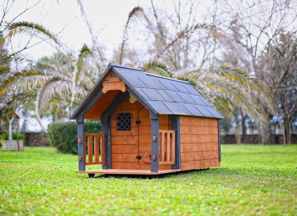 MANDU Isı Yalıtımlı Ahşap Köpek Kulübeleri için Ekstra GÖLGELİK ÇATI VE TABAN (VERANDA) Medıum 