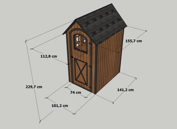 MANDU Ahşap Bahçe Depolama Evi (Bahçe Deposu) 2700LT