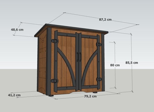 MANDU Ahşap Bahçe Depolama Dolabı 190LT