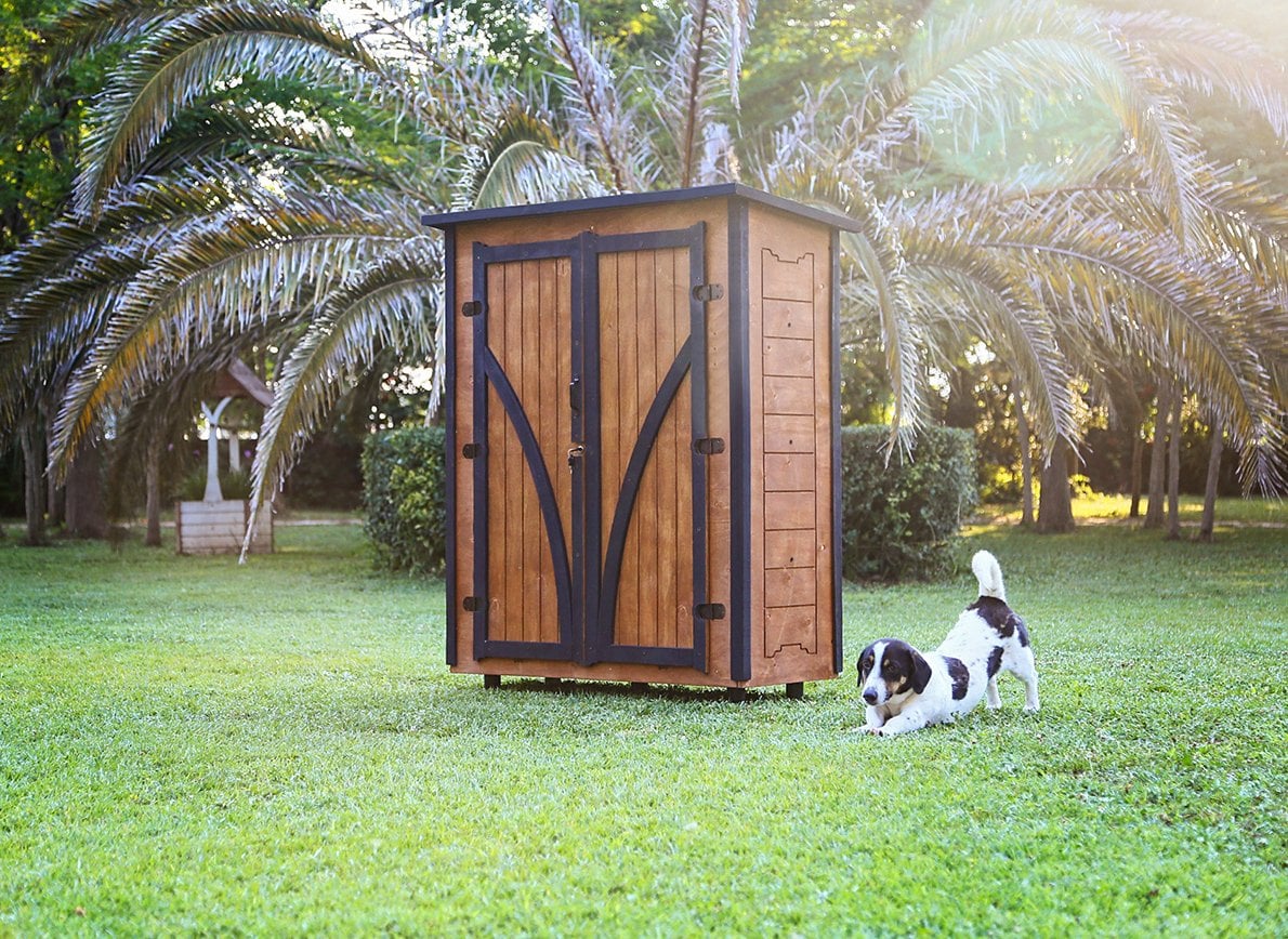 MANDU Ahşap Bahçe Depolama Dolabı 800 LT