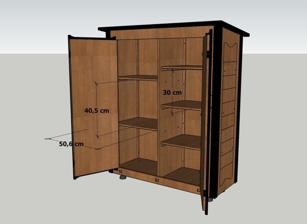 MANDU Ahşap Bahçe Depolama Dolabı 800 LT