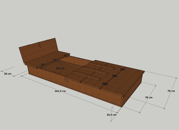 MANDU Ahşap Çocuk Kum Havuzu