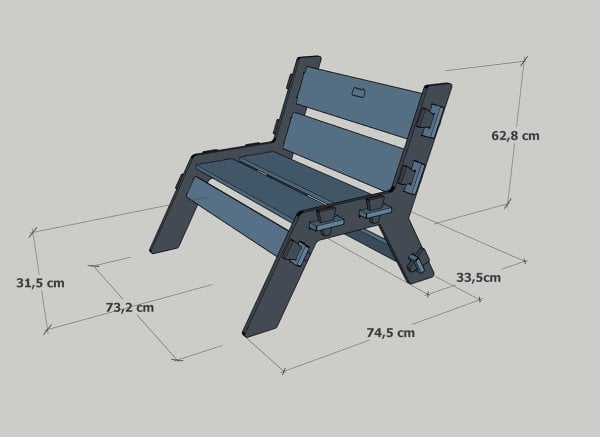 MANDU Ahşap Çocuk Bankı