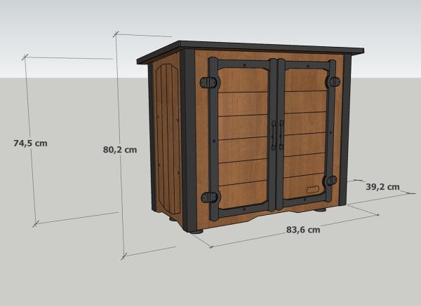MANDU Ahşap Dış Mekân Ayakkabılık (Ayakkabı dolabı)