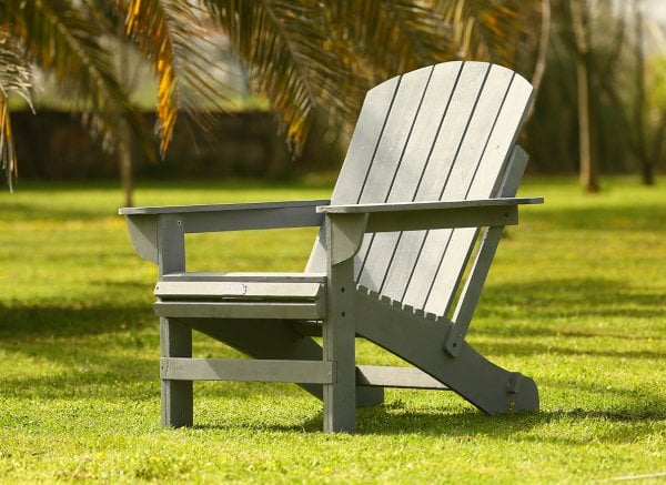 MANDU Adirondack (Ahşap Bahçe Sandalyesi) Gri