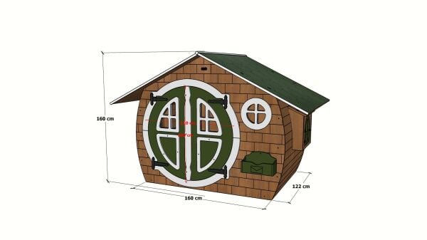 MANDU Ahşap Çocuk Oyun Evi (Playhouse) Hobbit